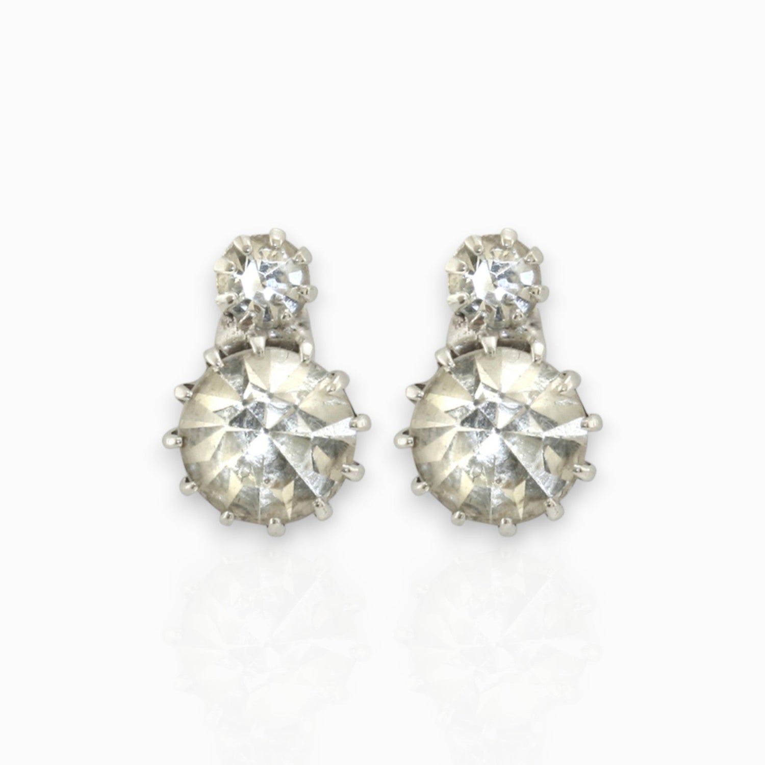 Grace Kelly Crystal - Earrings on a white background.