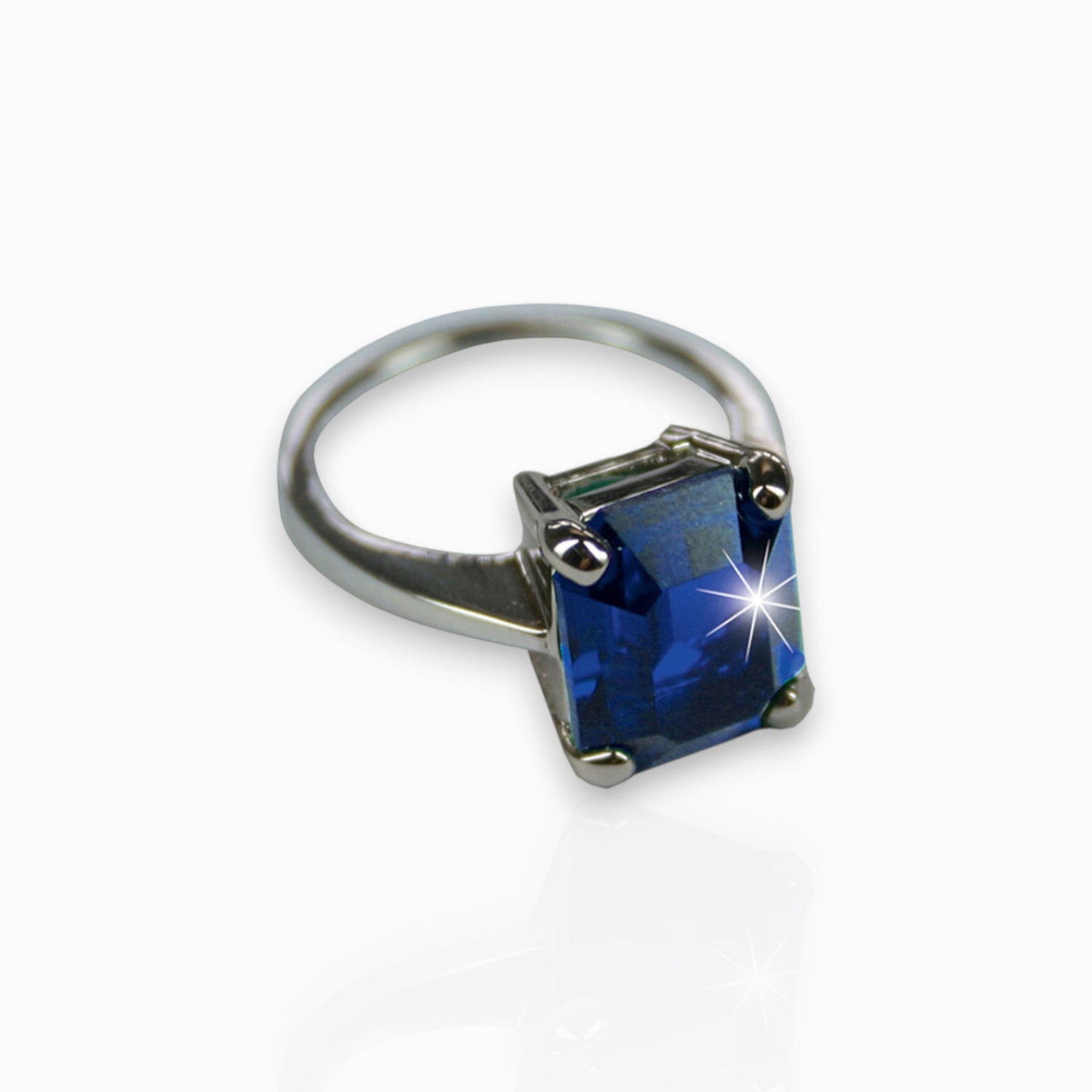 Ginger Rogers Sapphire - Ring on a white background.