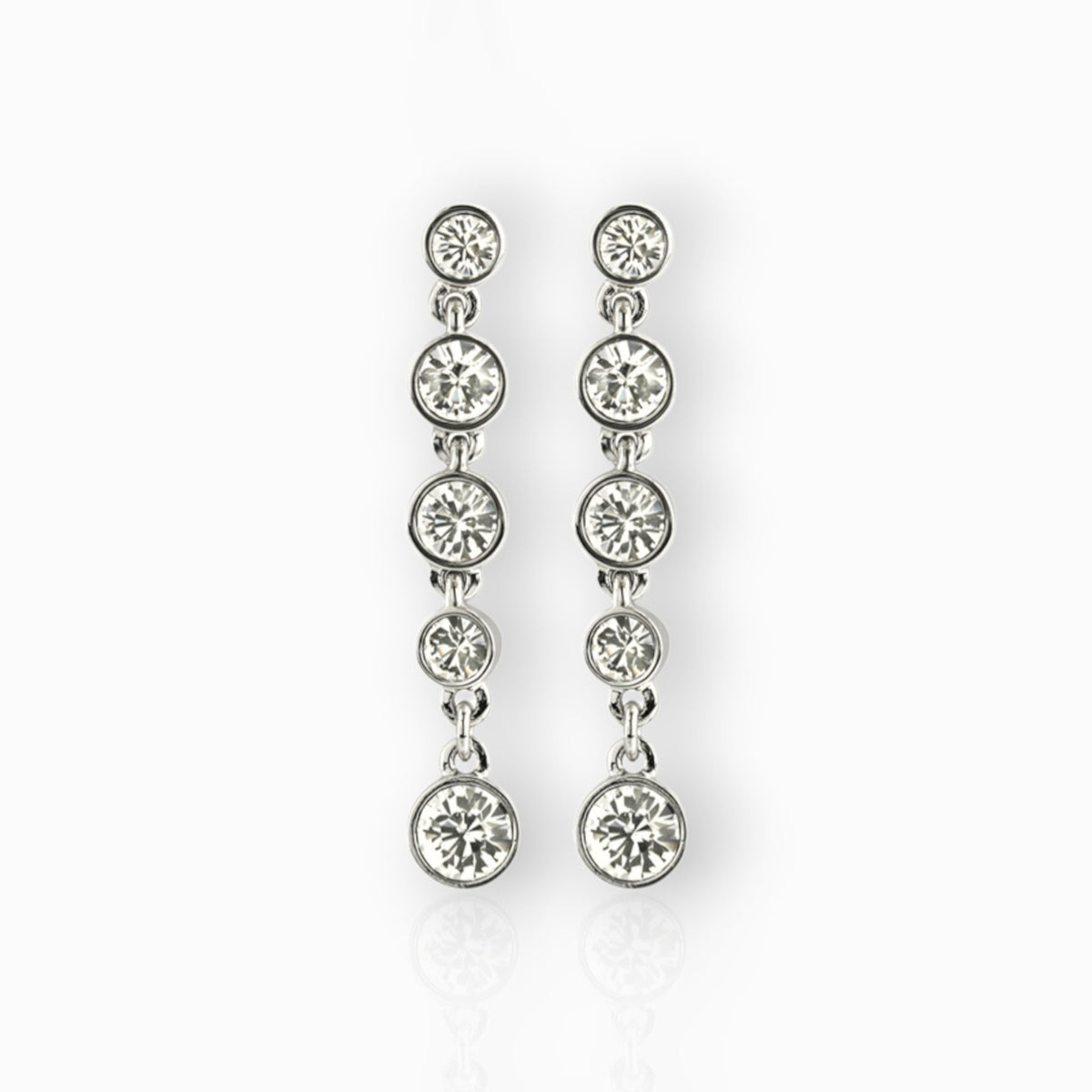 Crystal Fringe Tiara - Earrings on a white background.