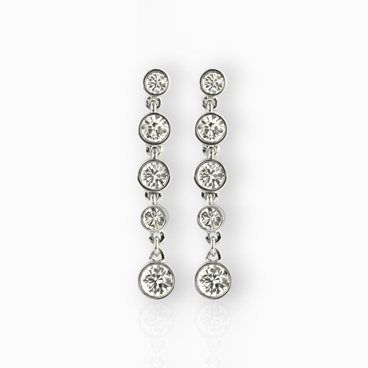 Crystal Fringe Tiara - Earrings on a white background.