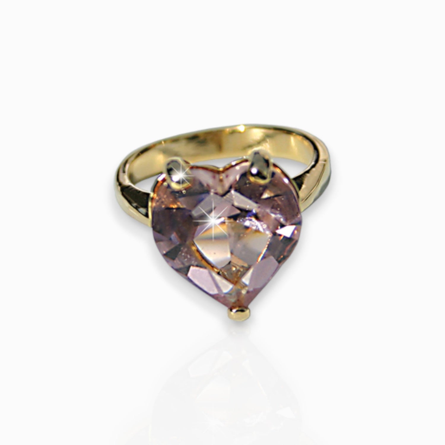 Rose Heart Gold-Toned - Ring on a white background.
