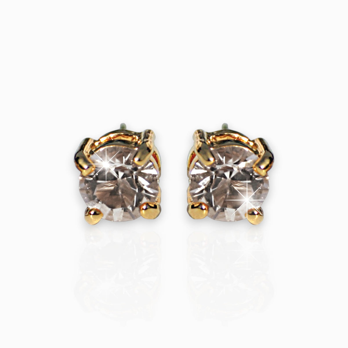 Crystal - Earrings on a white background.