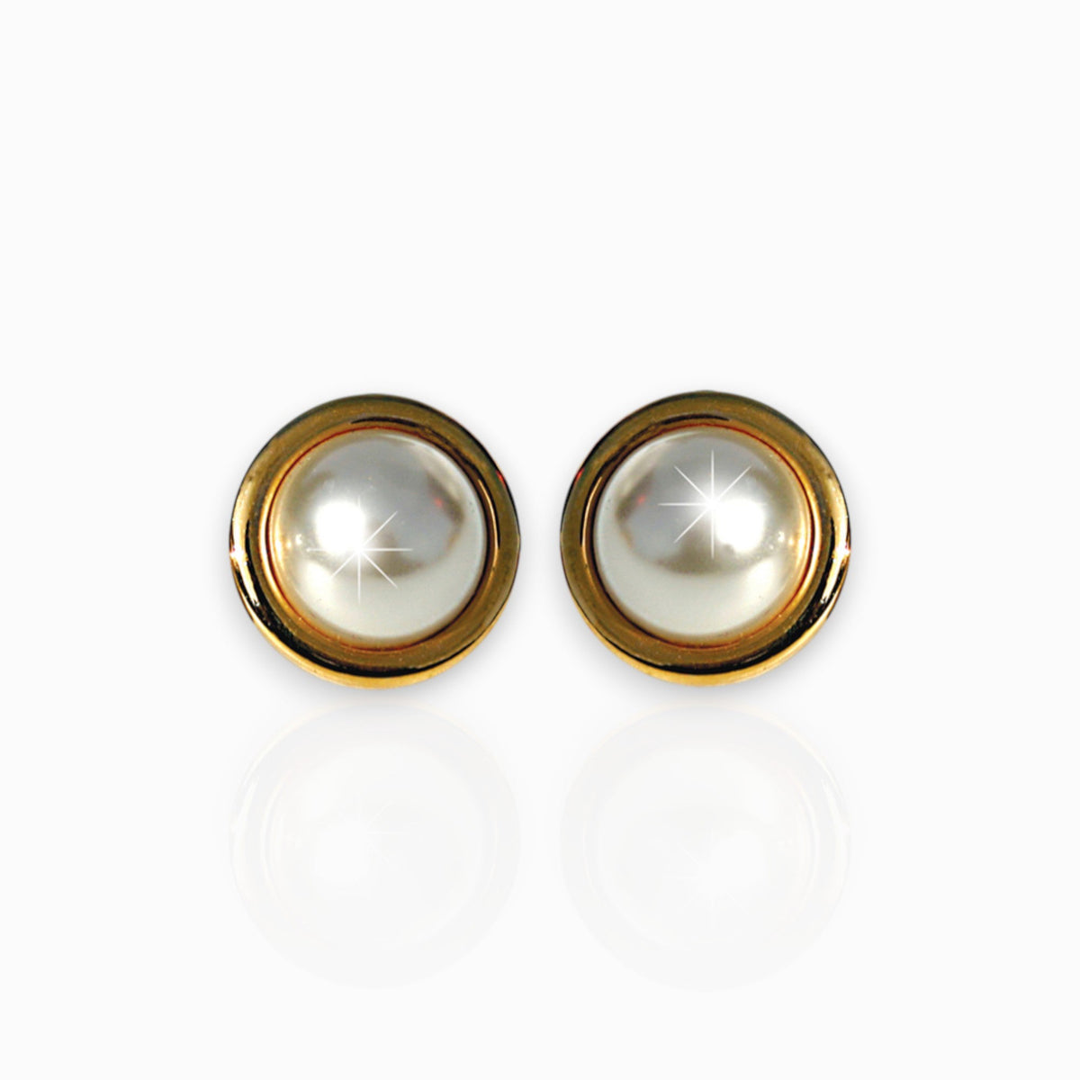 Faux Pearl - Earrings on a white background.