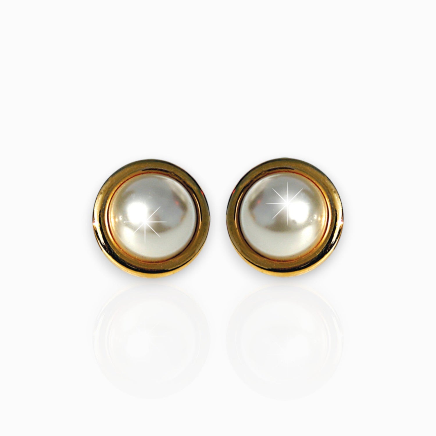 Faux Pearl - Earrings on a white background.