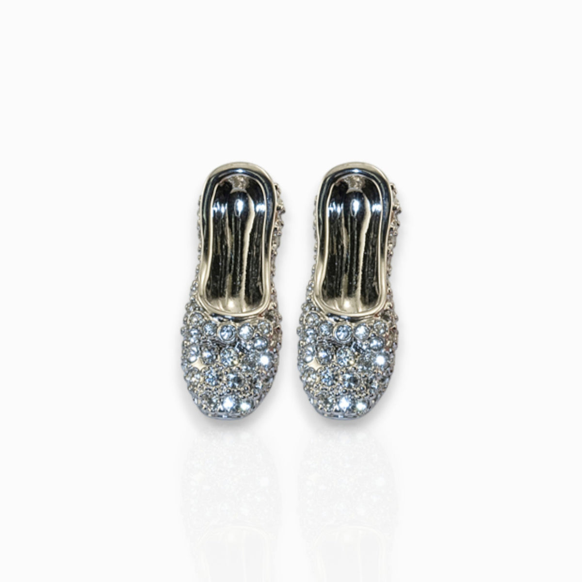 Wizard of OZ Dorothy Crystal Slippers - Earrings on a white background.