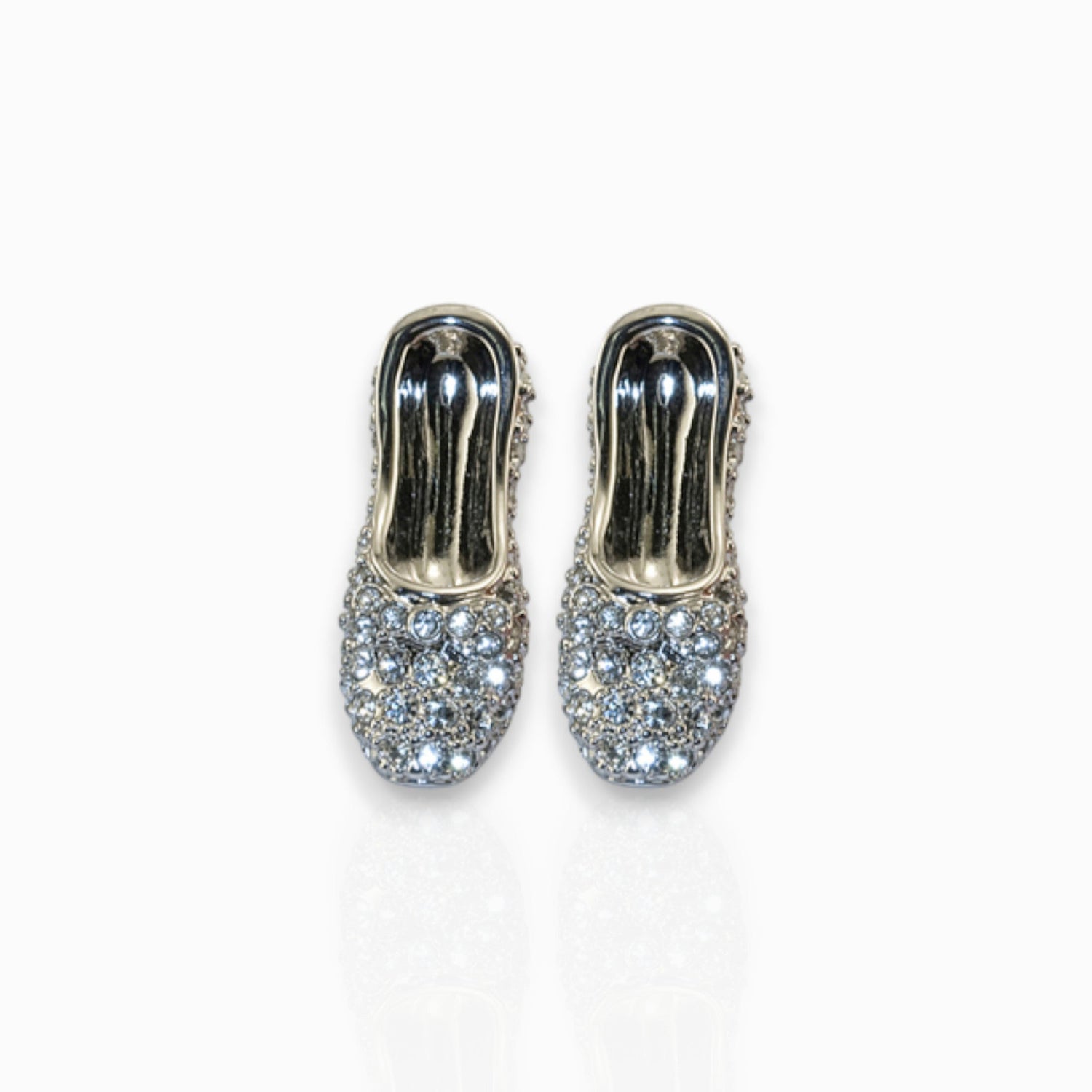 Wizard of OZ Dorothy Crystal Slippers - Earrings on a white background.