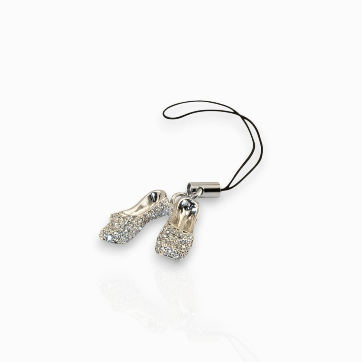 Wizard of Oz Dorothy Crystal Slippers - Phone Charm on a white background.