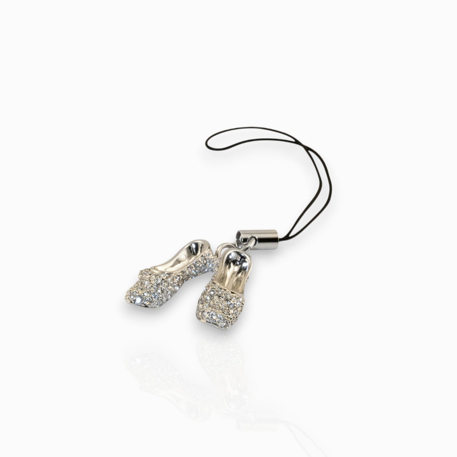 Wizard of Oz Dorothy Crystal Slippers - Phone Charm on a white background.