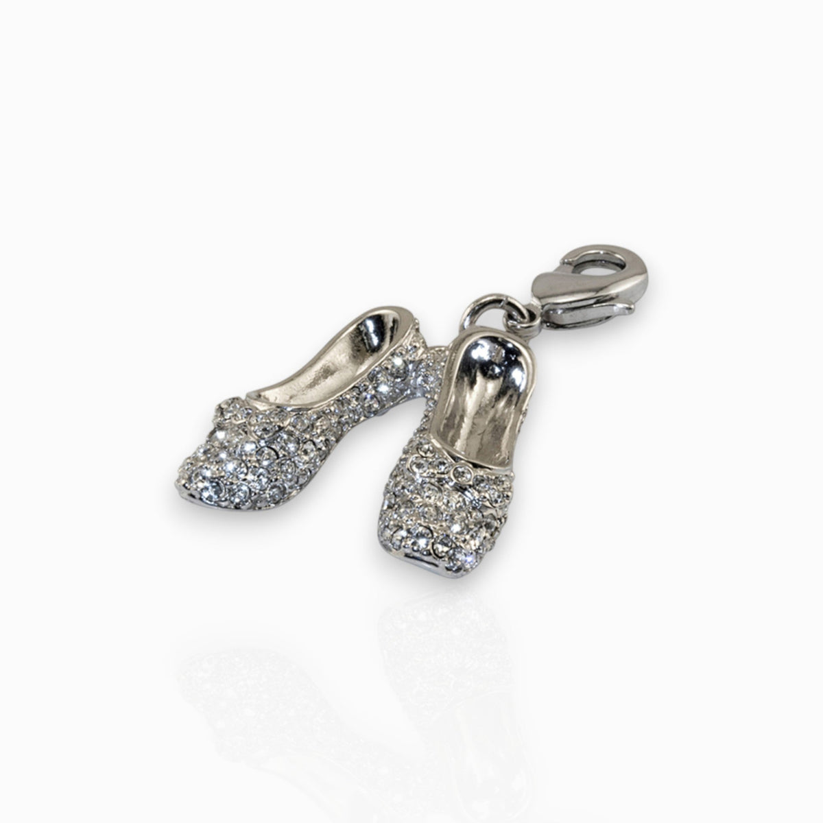 Wizard of Oz Dorothy Crystal Slippers - Charm on a white background.