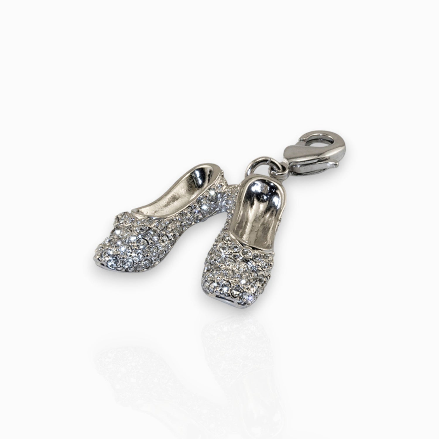 Wizard of Oz Dorothy Crystal Slippers - Charm on a white background.
