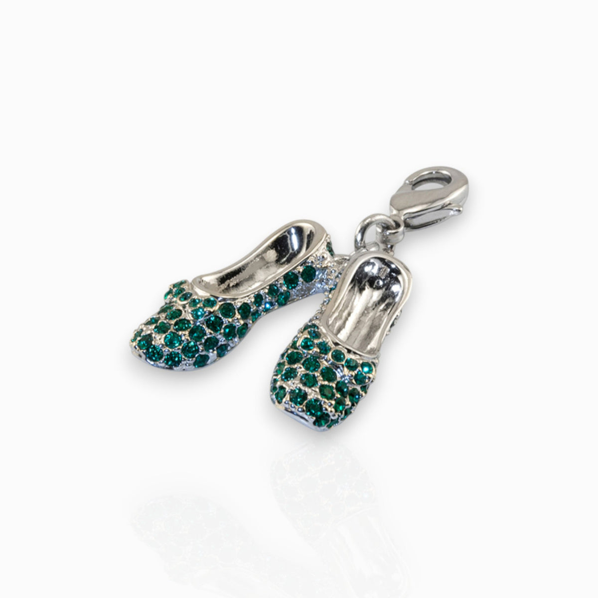 Wizard of Oz Dorothy Emerald Slippers - Charm on a white background.