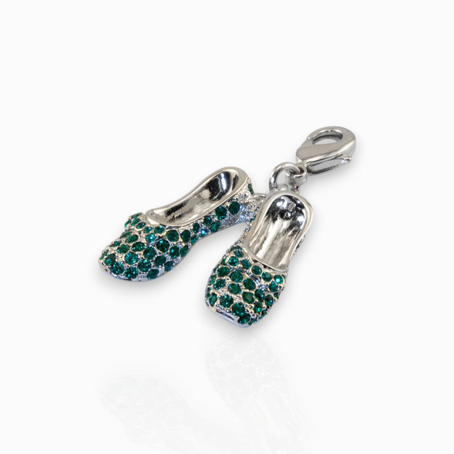 Wizard of Oz Dorothy Emerald Slippers - Charm on a white background.