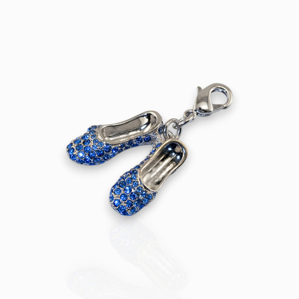 Wizard of Oz Dorothy Sapphire Slippers - Charm on a white background.