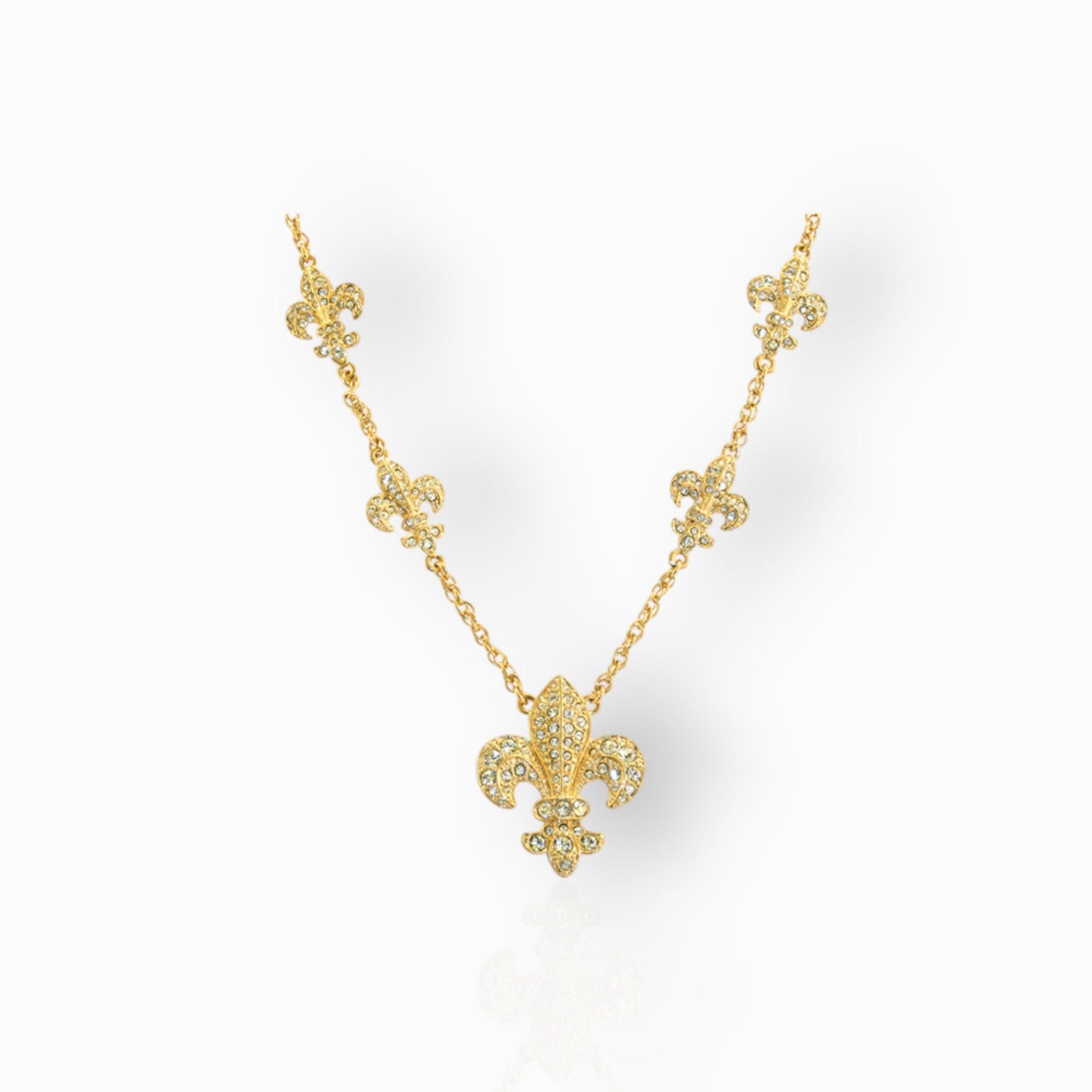 Fleur De Lys - Necklace on a white background.