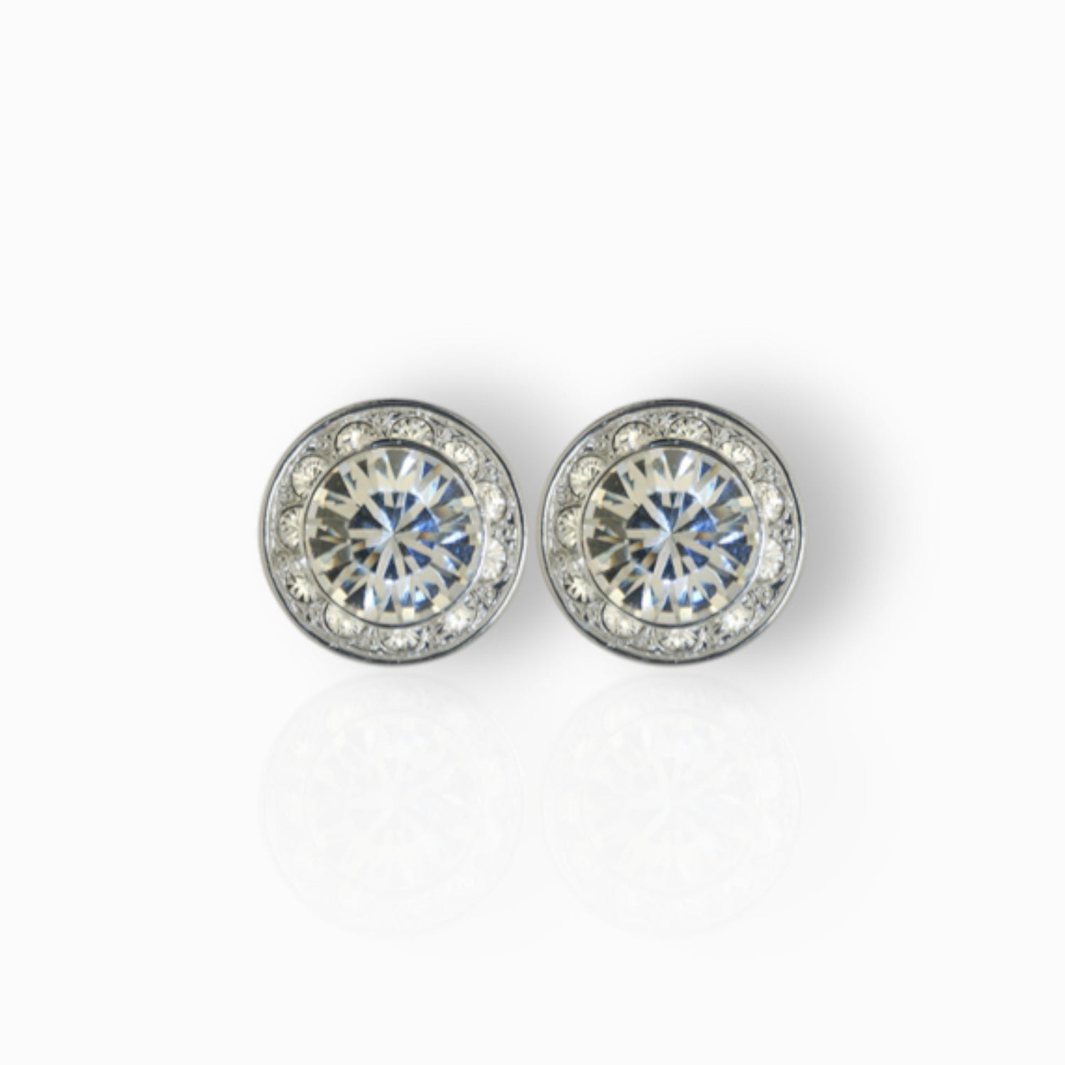 Crown Monde - Earrings on a white background.