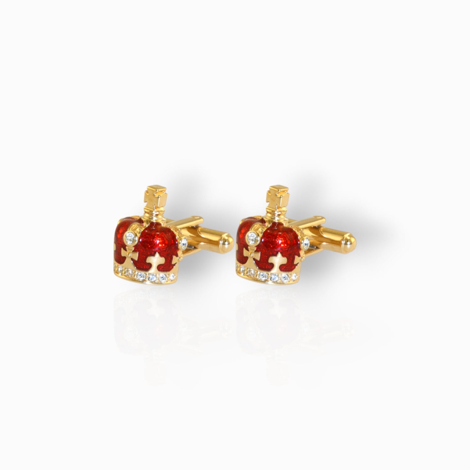 Royal Crown - Cufflinks on a white background.