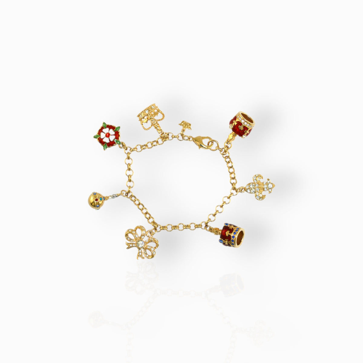 Crown Charm - Bracelet on a white background.