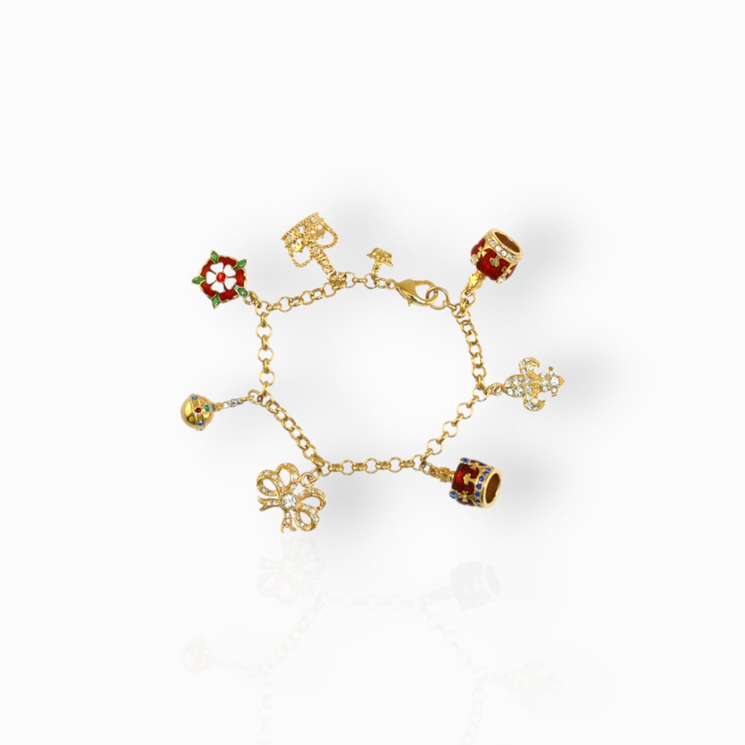 Crown Charm - Bracelet on a white background.