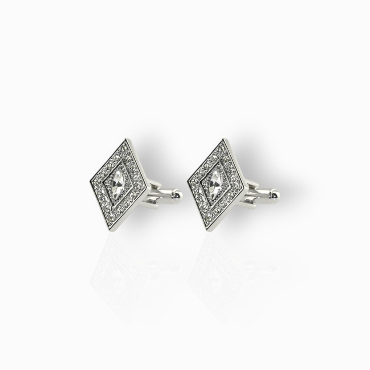 Diamond Shaped - Cufflinks on a white background.