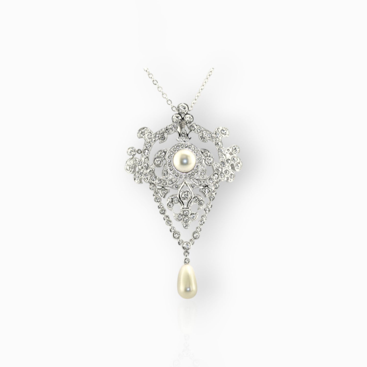 Queen Elizabeth II's Jubilee - Pendant/Detachable Brooch on a white background.