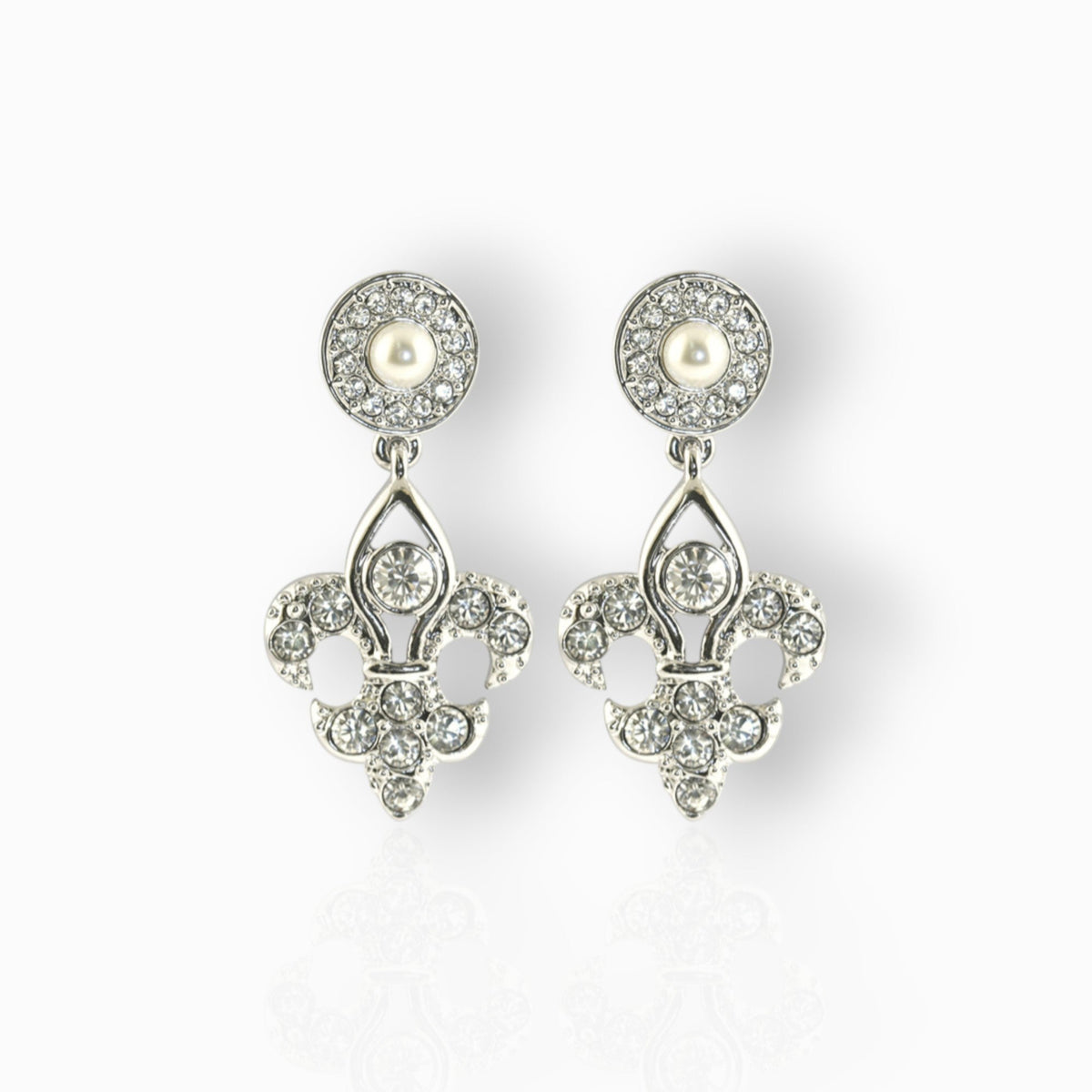 Queen Elizabeth II's Jubilee - Earrings on a white background.