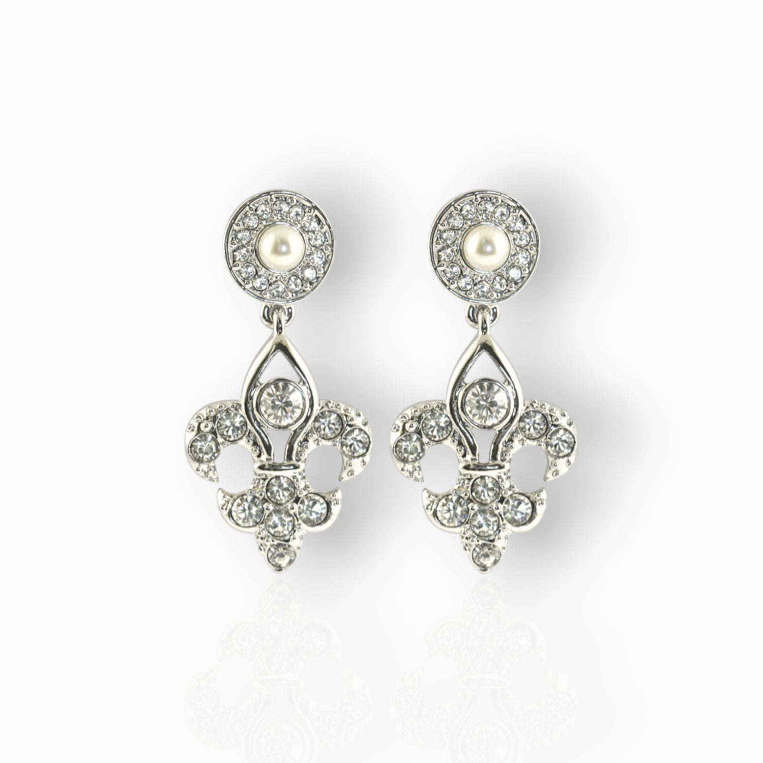 Queen Elizabeth II's Jubilee - Earrings on a white background.