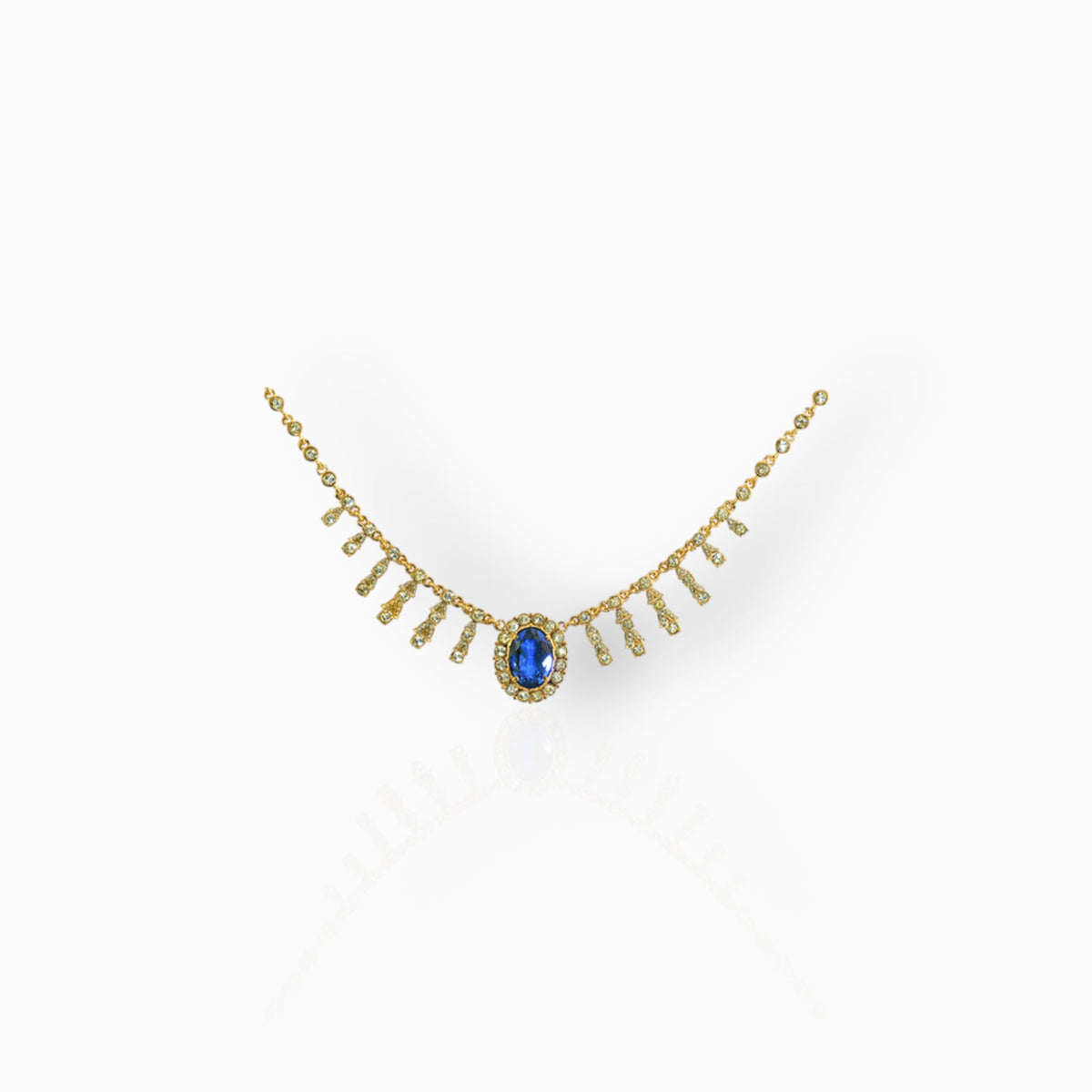 Sapphire Empress Josephine of France - Necklace on a white background.