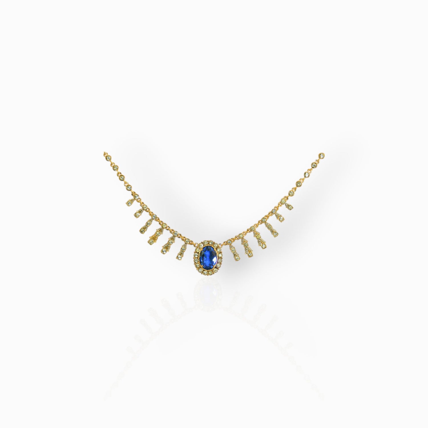 Sapphire Empress Josephine of France - Necklace on a white background.