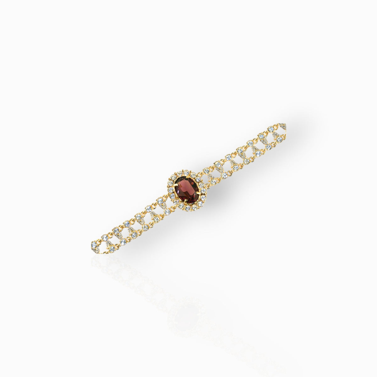 Amethyst Empress Josephine of France - Bracelet on a white background.