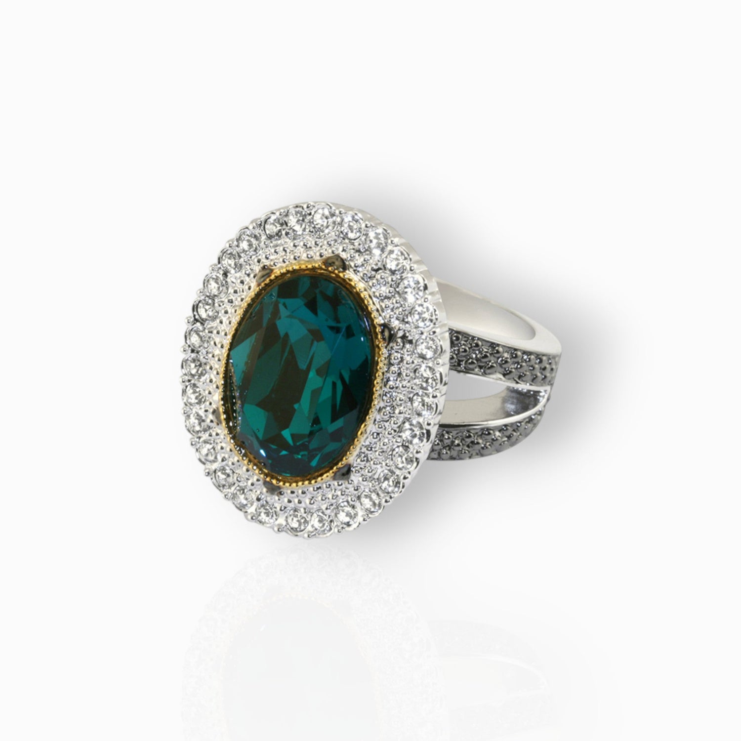 Catherine The Great's Emerald - Ring on a white background.