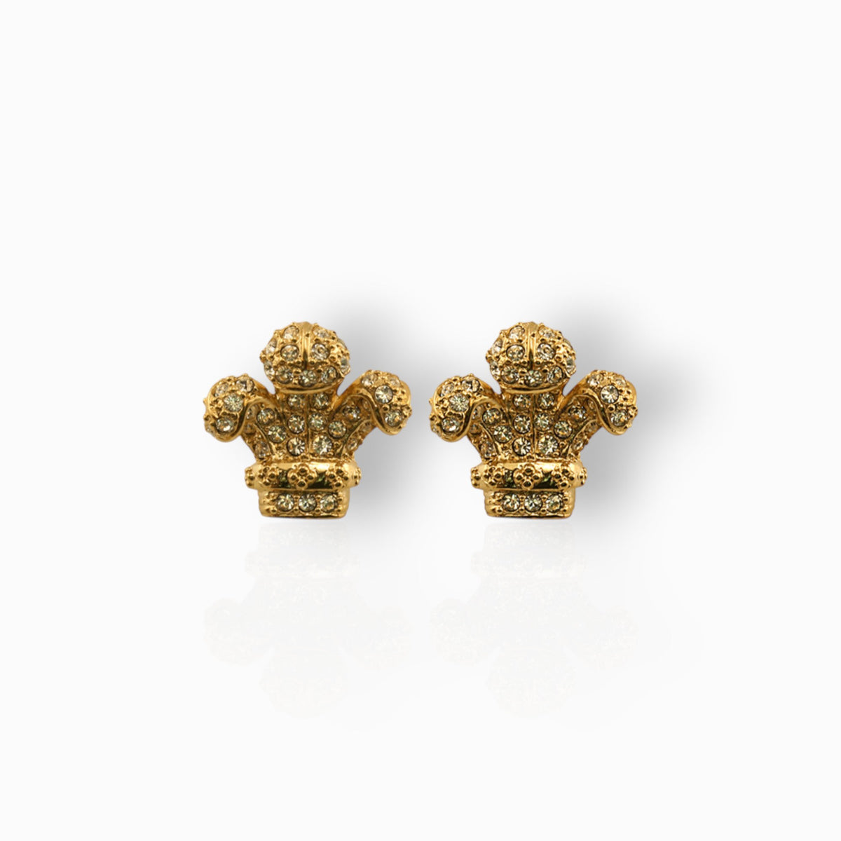 Prince of Wales - Stud Earrings on a white background.