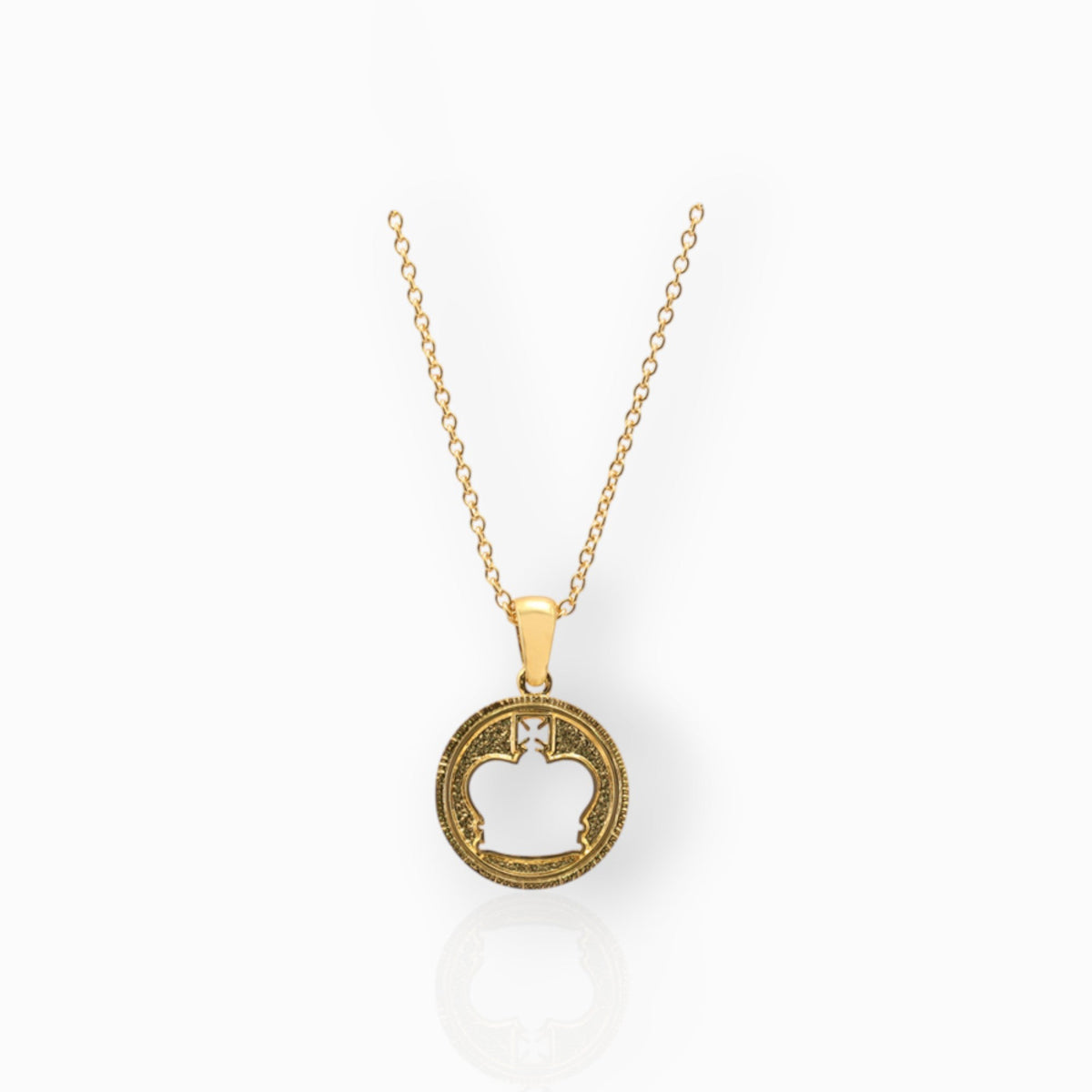 Crown Silhouette - Pendant on a white background.