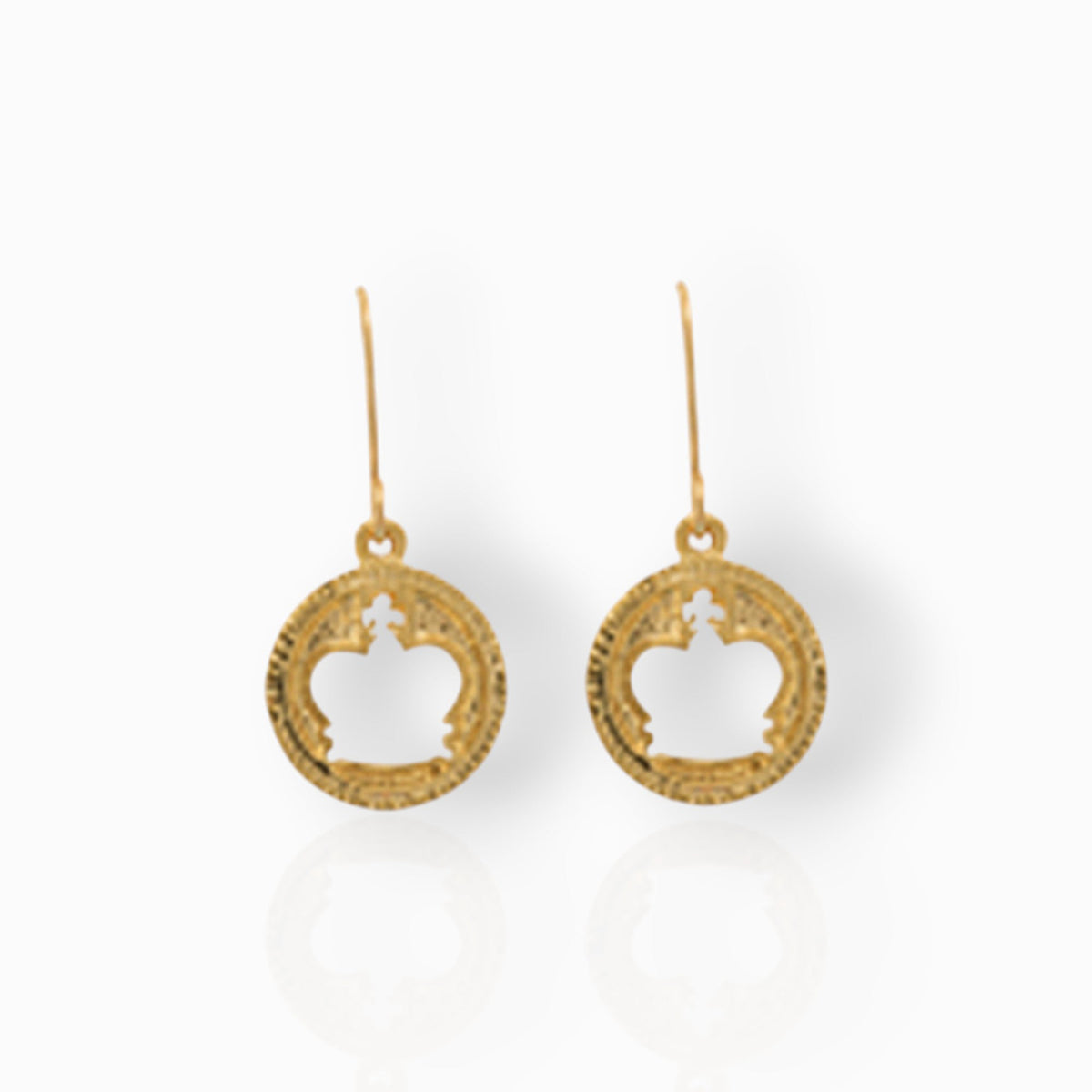 Crown Silhouette - Earrings on a white background.