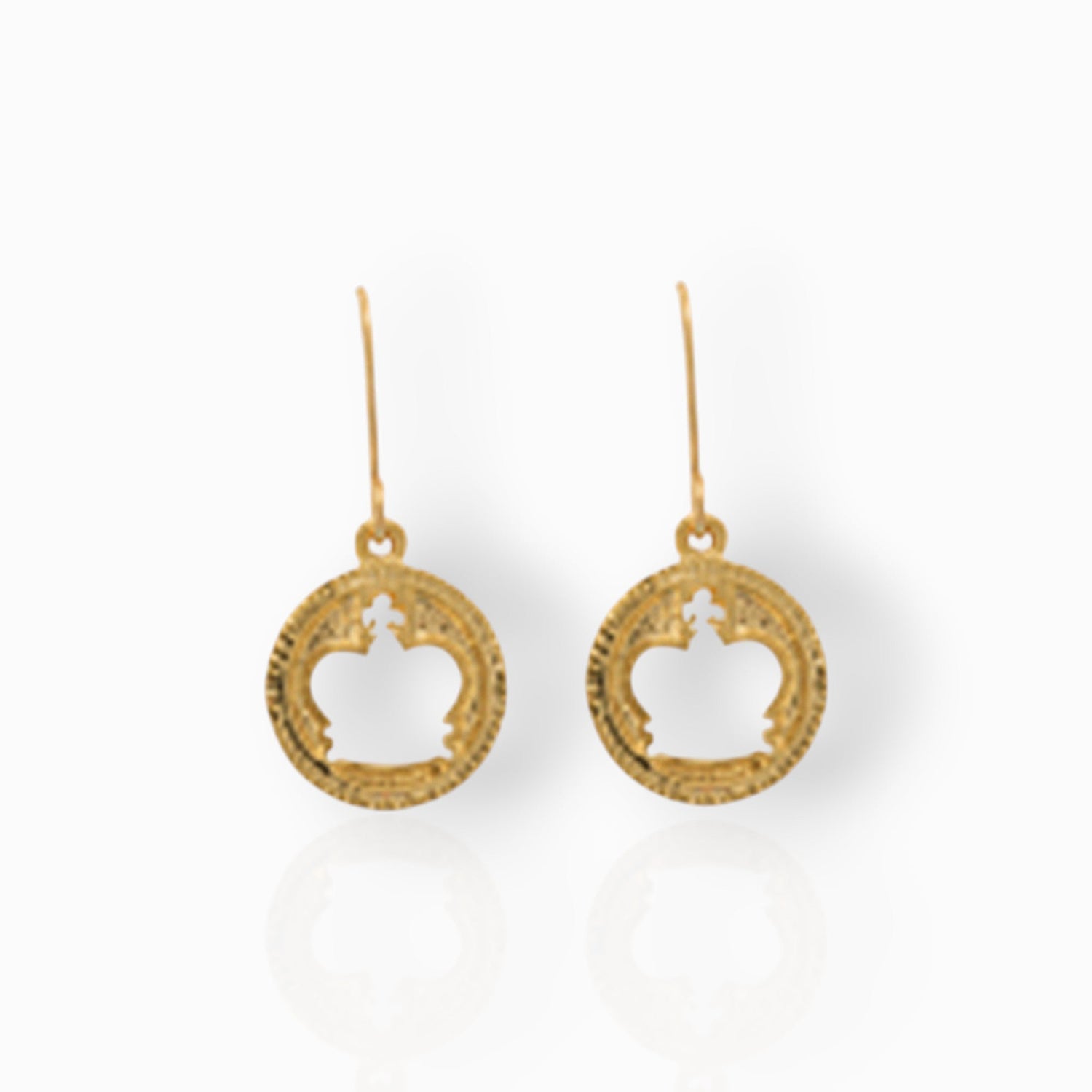 Crown Silhouette - Earrings on a white background.