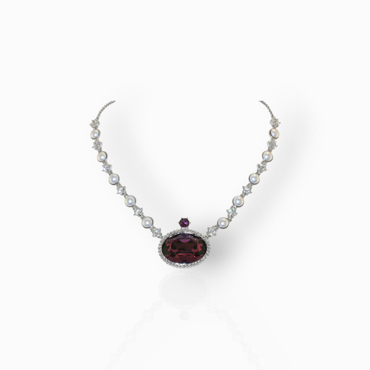Royal Imperial Amethyst - Necklace on a white background.