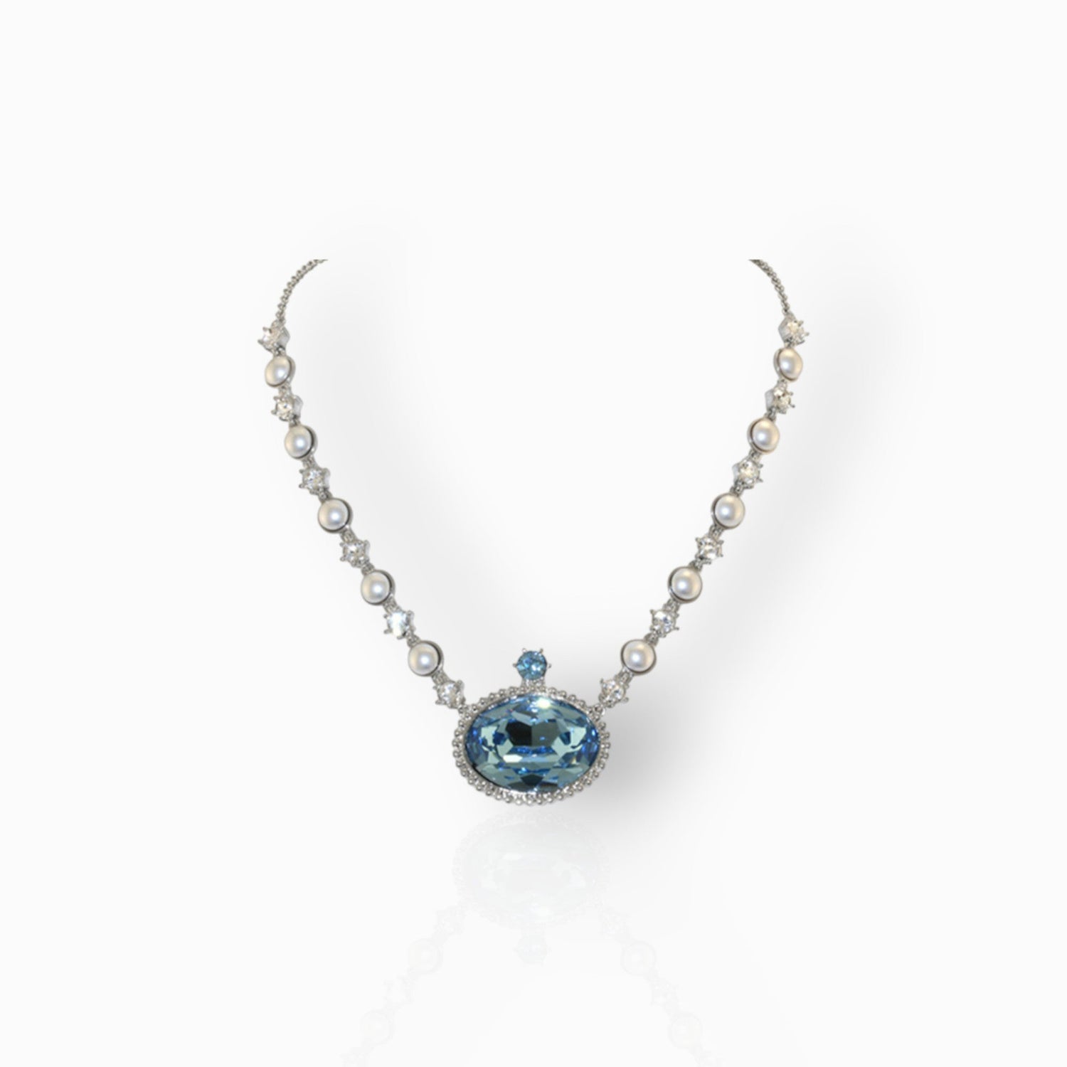 Royal Imperial Aqua - Necklace on a white background.