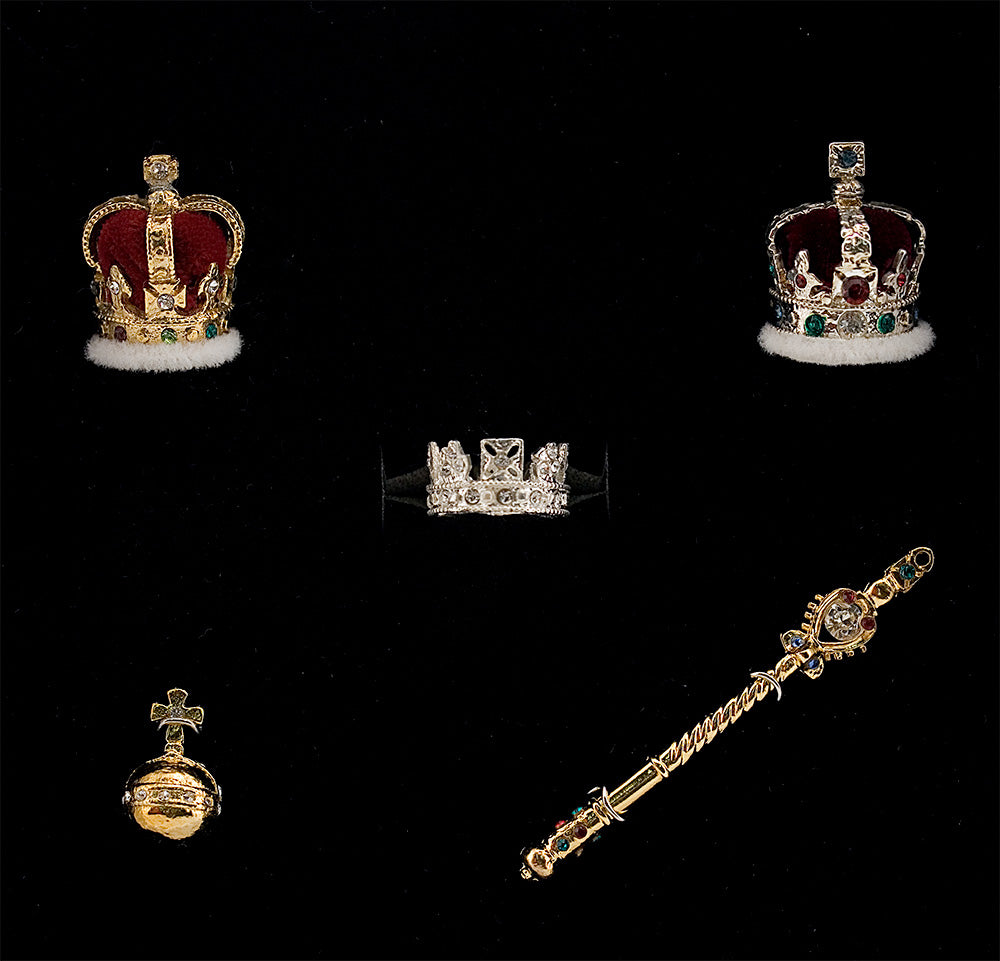 Miniature Crown Set - The Coronation 5 Piece on a white background.