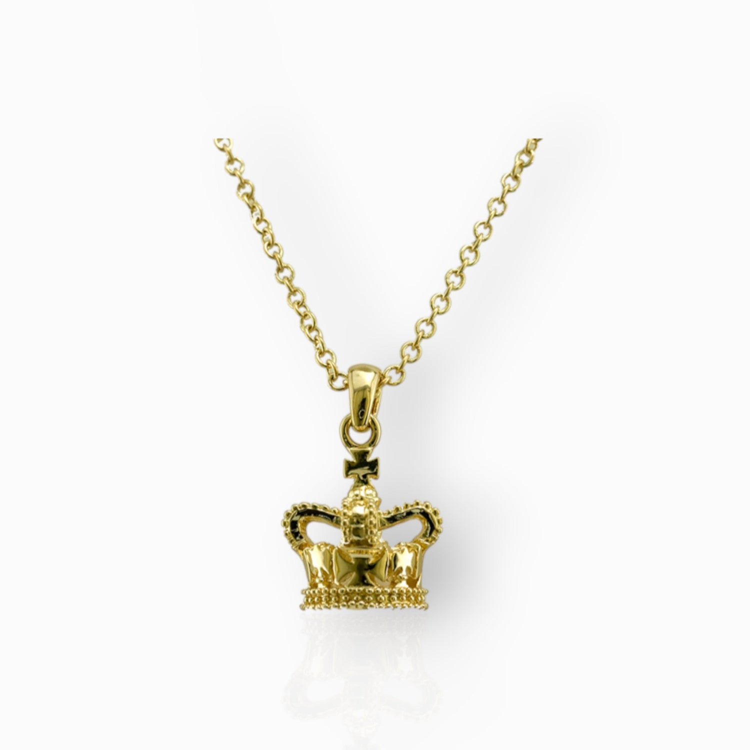 Small Coronation - Crown Pendant on a white background.