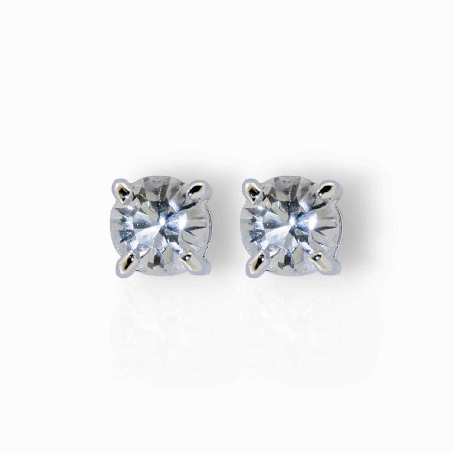 Queen's Diamond Crystal - Stud Earrings on a white background.