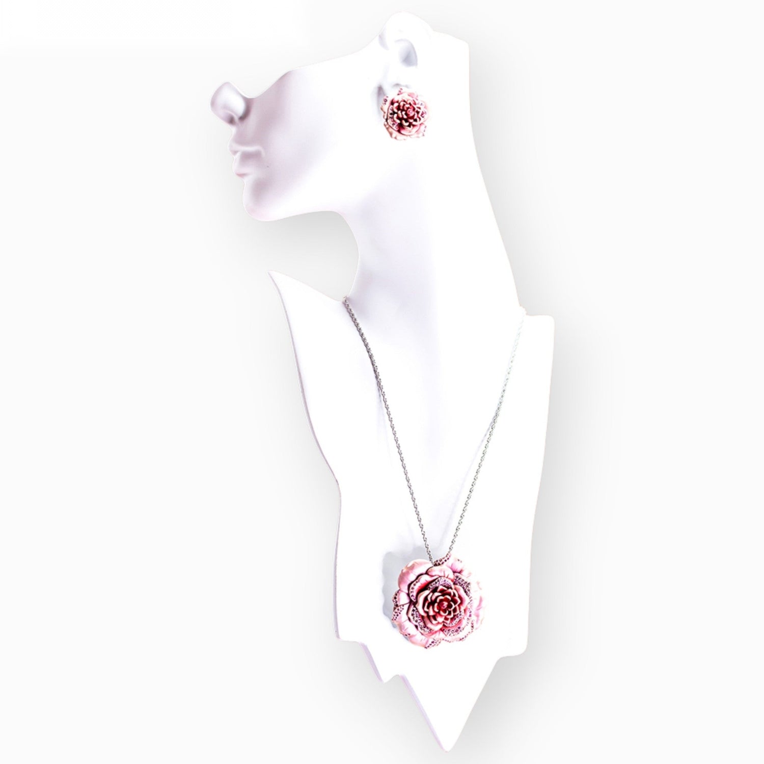 Rose Large - Earrings on a white background (photo 2)