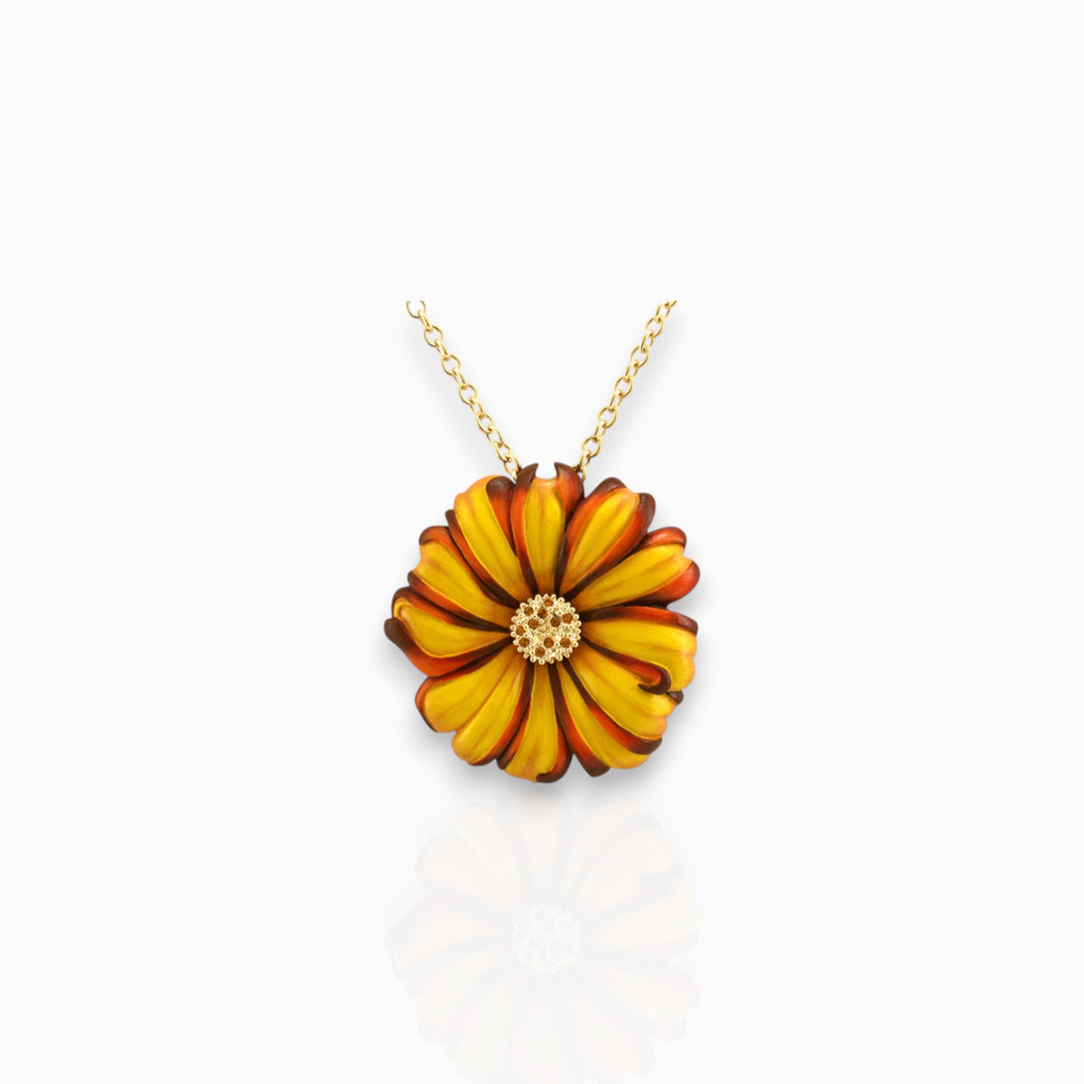 Marigold Large - Pendant on a white background.