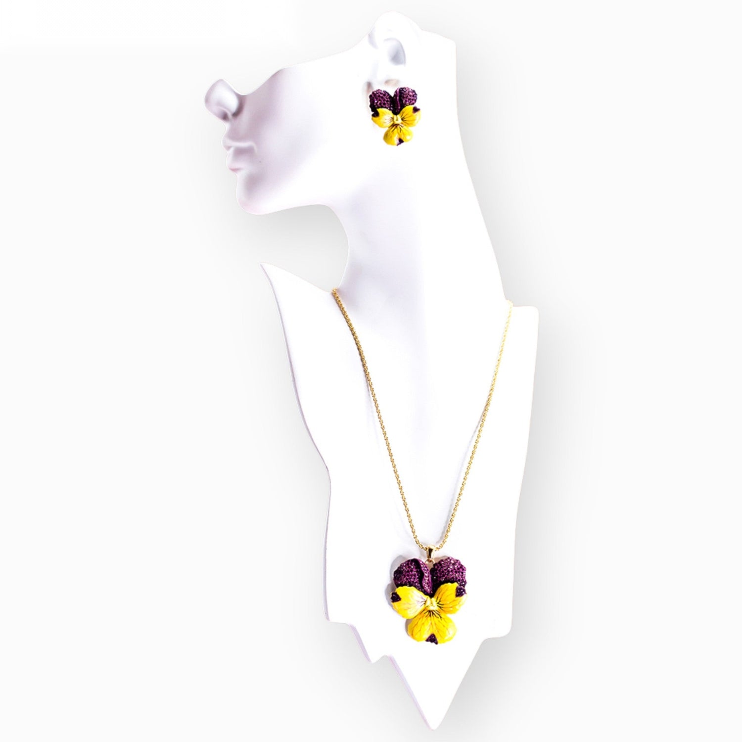 Violet Flower Large - Pendant on a white background (photo 2)