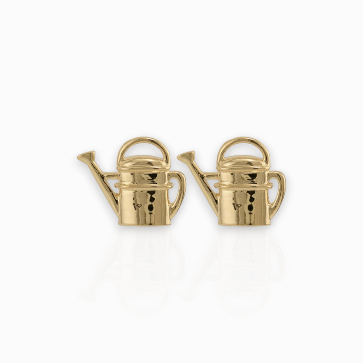 Watering Can - Earrings on a white background.