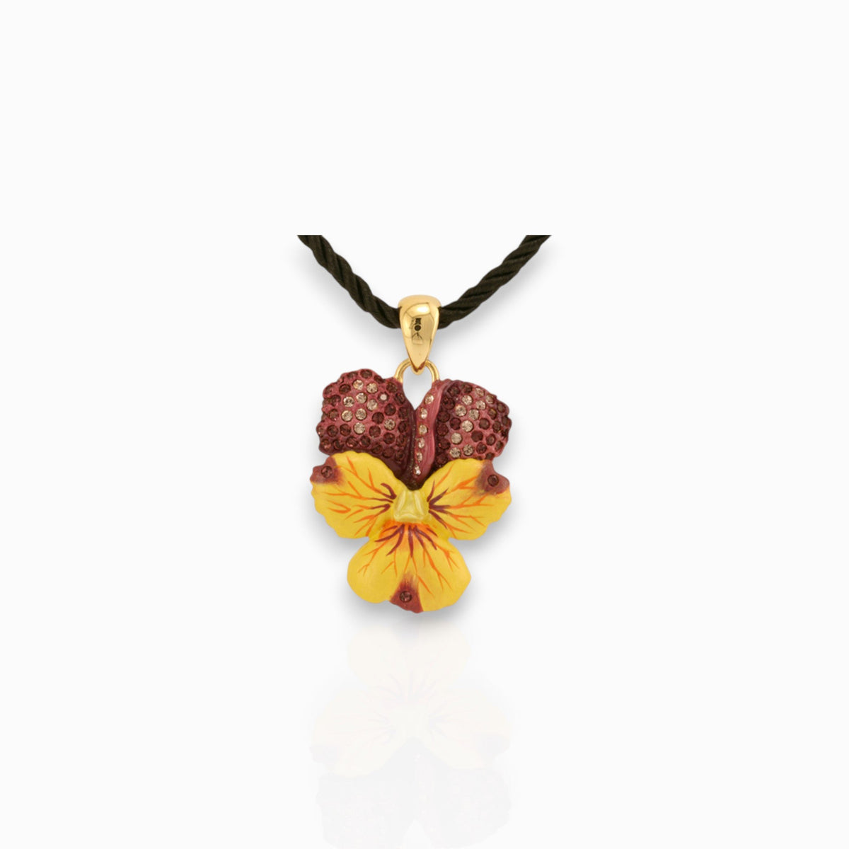 Violet Flower Small - Pendant on a white background.