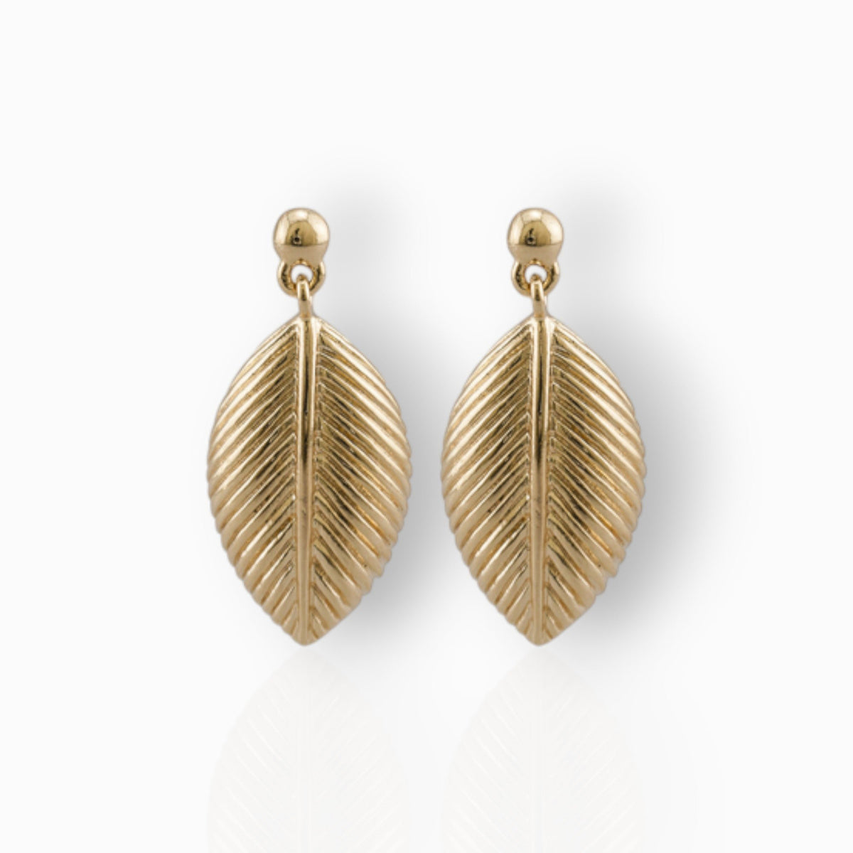 Princess Kate Leaf - Earrings on a white background.