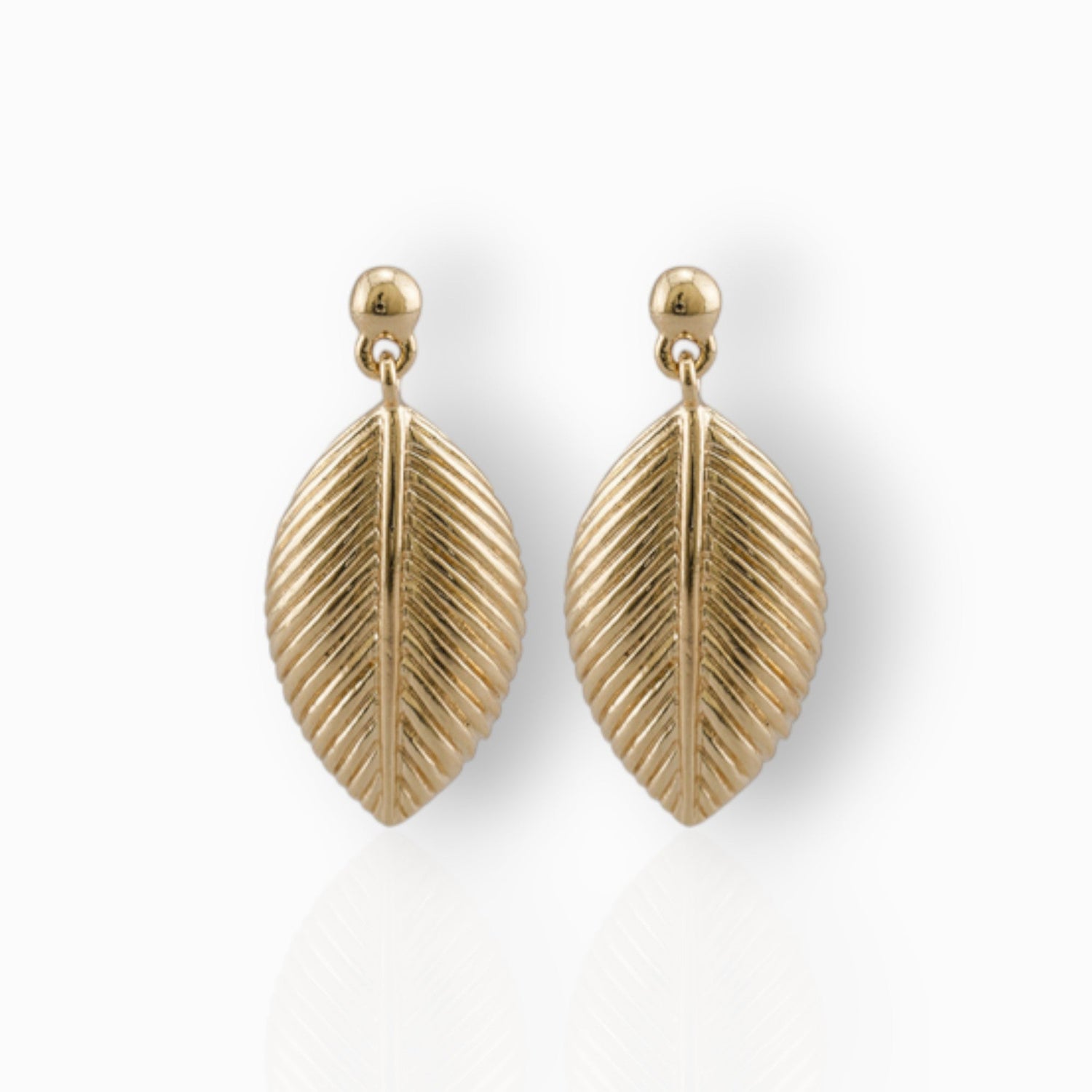 Princess Kate Leaf - Earrings on a white background.