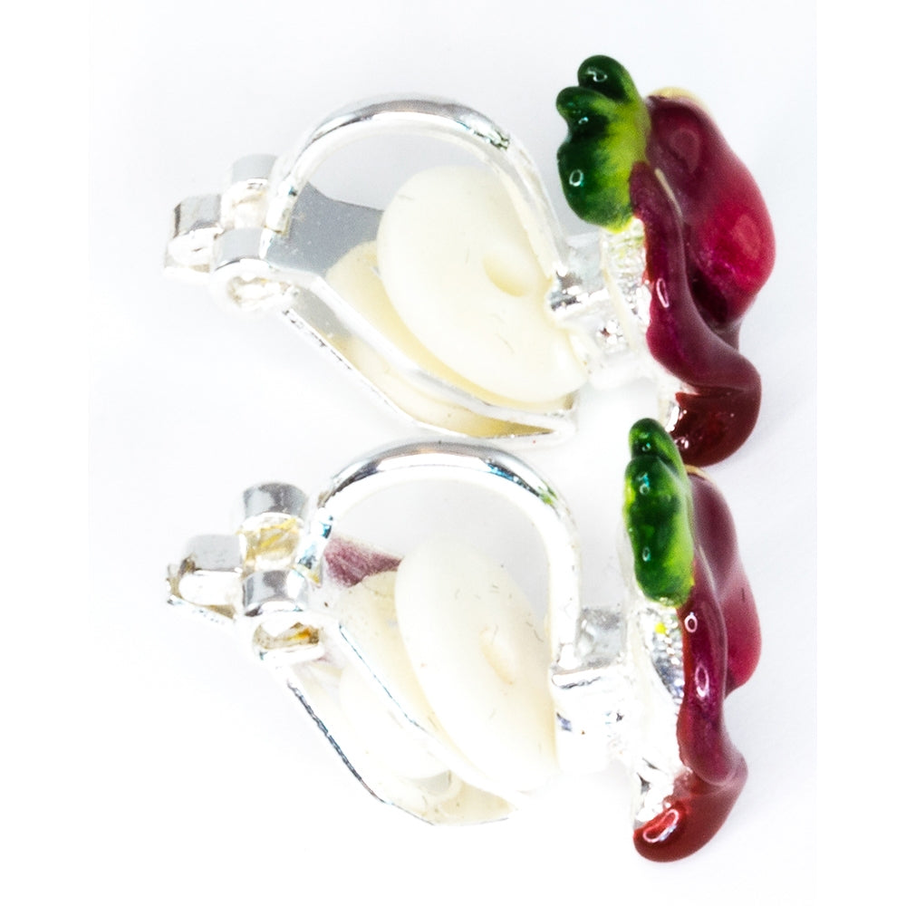 April Sweet Peas Small Clip-on Earrings