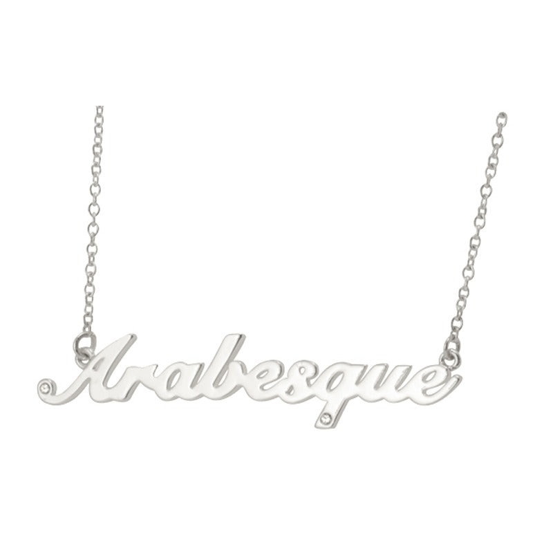 'Arabesque' Pendant Polished Silver Plated
