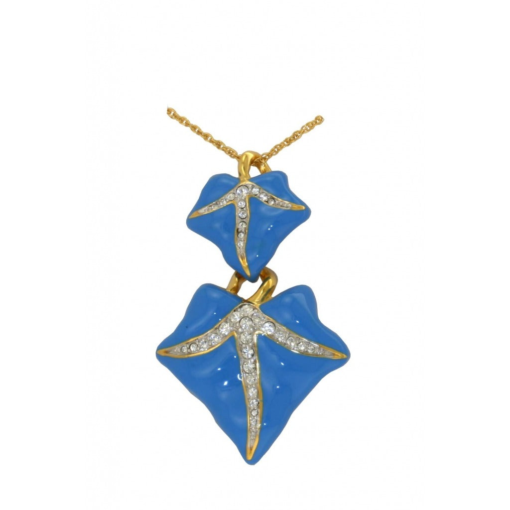 Blue Ivy Leaf Pendant