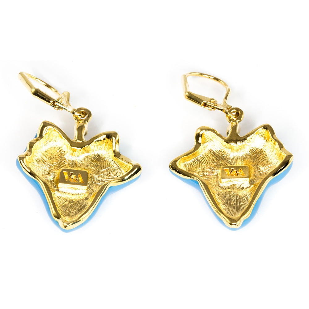 Blue Ivy Leaf Earrings